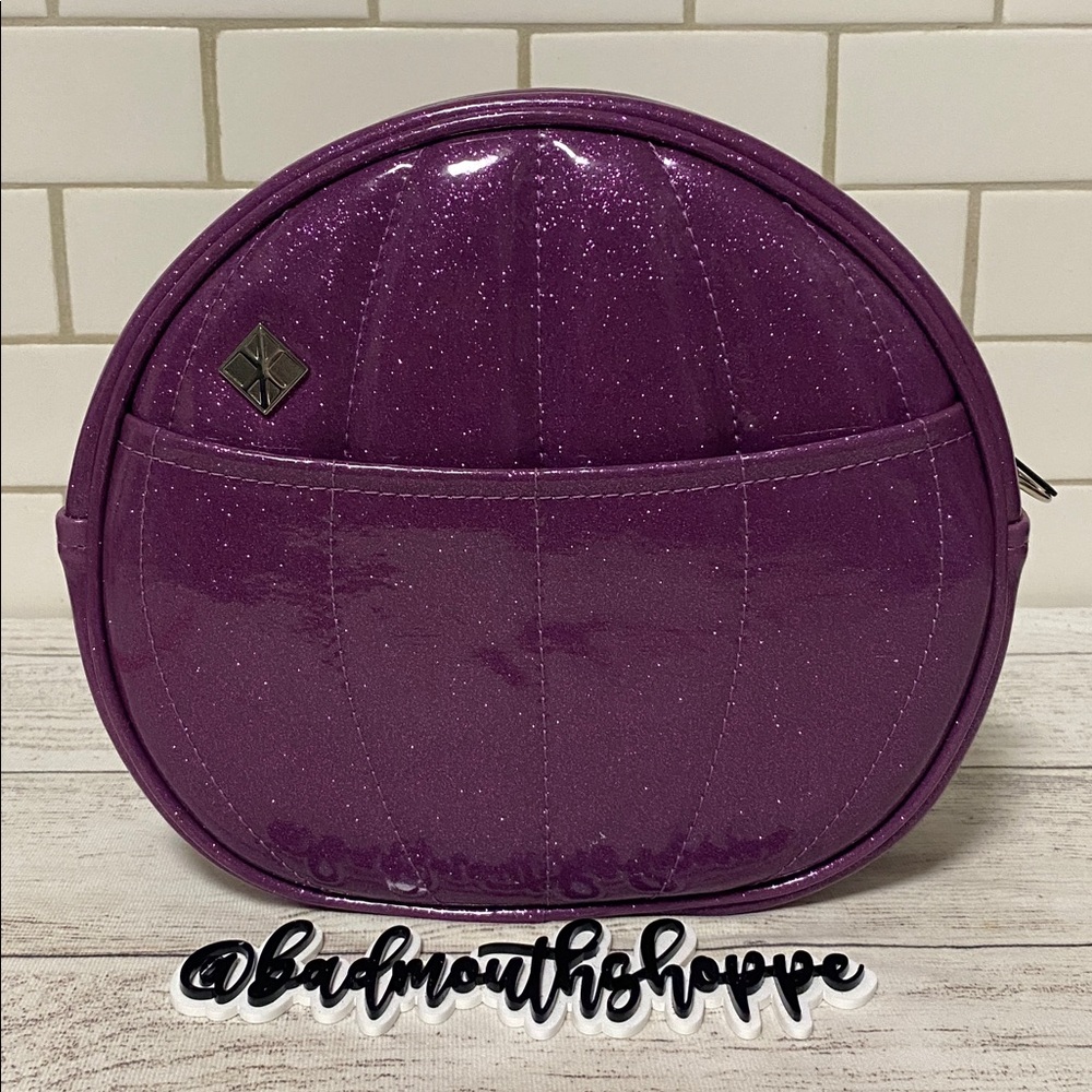 *Double K Originals OOAK Purple Light Up Pumpkin with GITD Bats Purse Bag Set - Picture 8 of 16